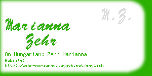 marianna zehr business card